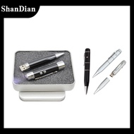 SHANDIAN Magic Pen USB 2.0 Flash Drive 128GB Mini Metal Pendrive 64GB Business Gift Memory Stick 32GB Photography Pen Drives 16GB Thumbdrive 8GB Laser Pen U Disk 4GB with Box