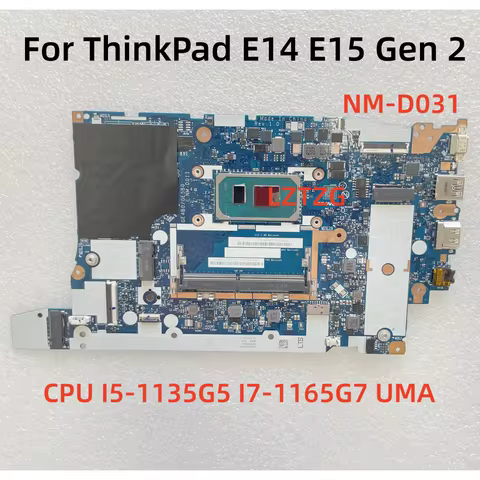 NM-D011 For Lenovo ThinkPad E14 E15 Gen 2 Laptop Motherboard CPU I3-1115G4 I5-1135G7 I7-1165G7 UMA 5