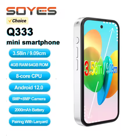 SOYES Q333 Mini Smartphone 4GB RAM 64GB ROM 3.58‘’ Display 8-Core Android 12.0 Face Unlock 2000mAh 4