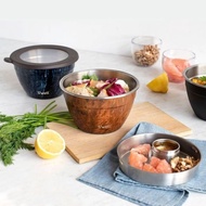 Swell Salad Bowl Stainless Steel Cooking Bowl Household Mixed Vegetable Lunch Box Set Portable Lid S