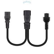 SHFY 3-Prong C14 to C5+C13 Connector Adapter Cord Male Plug to Female Converter Wire