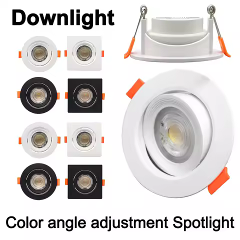 1-10pcs Angle Color Adjustment Spotlight 7W 3000K 4000K 6000K 7W CCT Lighting Replace Downlight for 