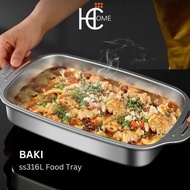 Hecca tray ss316 stainless steel 316 tray food storage container anti-rust healthy Safe