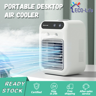 Mini Air Cooler With Misting Small Purification Humidifying Air Cooler Night Light USB Desktop Air Cooler 500ML large capacity Silent Fan Table Fan Aircond Mini Bilik Mini Airconditioner For Room