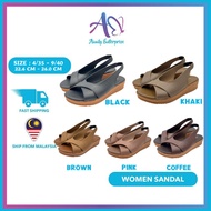 AIMILY Women Cross Flat Sandals For Women | Sandals Selipar Perempuan | Flat Selipar Wanita - 2669