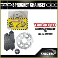 ☂ ◳ ❀ YAMAKOTO Raider150 Fi/Raider150 2in1 41t-14t 42t-14t 43t-14t Sprocket Chainset