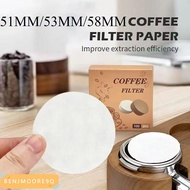 BENJMOORE9Q 100Pcs Coffee Filter Paper, 51/53/58mm Round Water Filter Papers,  Disposable Universal 