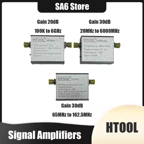 Low Noise Amplifier HT004/HT004A/SDR1 65-162.5MHz FM Antenna Signal Amplifier Gain 20dB 30dB SDR Rad