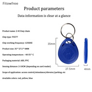 Fitow 2Pcs T5577 Rewritable Rfid Tag Ring Card RFID Keys Blank Key Tag RFID Key Fobs Duplicate Overwrite Recordable FE