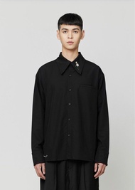 Equalnear  Modal Black LS Shirt