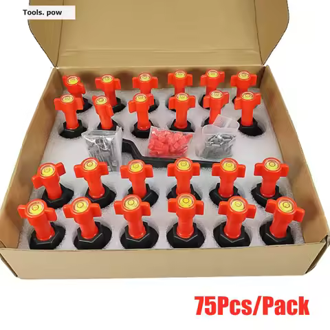 75Pcs/Set Flat Ceramic Level Wedges Tile Spacer for Flooring Wall Tile Spacer Tile Leveling System L