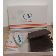 OCEAN PACIFIC LEATHER WALLET WITH KEYCHAIN