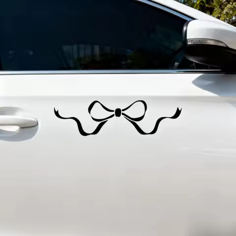1pc Bow Car Stickers External Accessories Decoration Window Coquette Trendy Bumper Sticker Waterproo