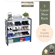 MOJOMORE Rak Kasut Bertingkat Stainless Steel Shoe Rack Shoes Cabinet Organizer Shelf Flower  鞋架