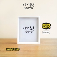 IGOYO Photo Frame Size 8R (20x25cm) F188 Thickness 3cm Black and White Frame | Portrait Landscape Wa