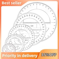 360 Degree Protractor Clear Plastic Protractor Set Round Geometry Ruler Math Protractors Angle Measu