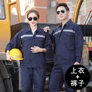 [Workwear Set] Workwear Workwear Set Men Workwear Workwear Set Reflective Workwear Wear-Resistant Wo