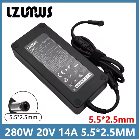 280W 20V 14A Laptop Charger For MSI GS65 GS75 P65 Creator GL62VR WS65 Power Adapter DC 5.5*2.5mm A17