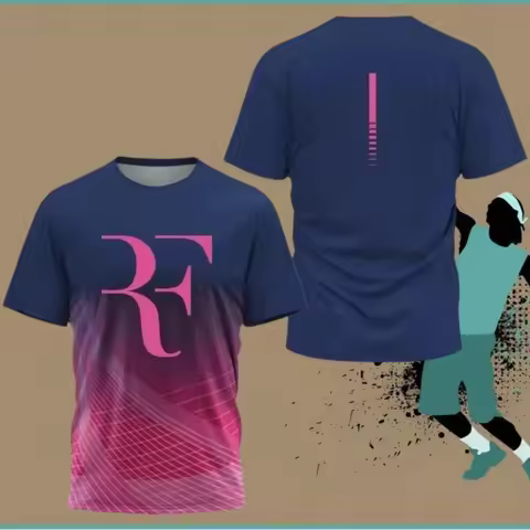 Men And Women's Quick Drying Tennis Training Suit Summer Roger Federer Retirement Commemorative Casu