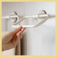 免打孔衛生間毛巾架廚房吸盤抹布架浴室洗手間廁所單桿壁掛手巾架-平行進口