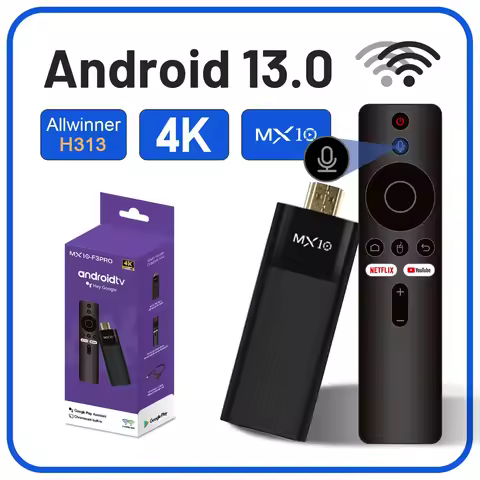 MX10 F3 PRO Android 13.0 TV Stick 2H+16G Allwinner H313 Quad Core ARM Cortx A53 Support Multilateral