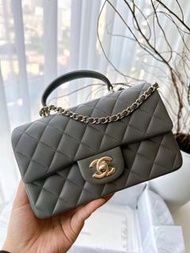 Chanel 灰色CF mini手柄款｜全新正版正貨
