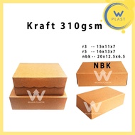 Box Duplex &amp; Kraft NBK/AB 20x13 310gsm | Cardboard Cake Box Contents 7 Plain @pcs