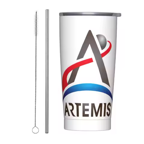 Artemis II 2026 Mission to the Moon Tumbler Cold Drink Water Bottle Keep Heat Stainless Steel Therma