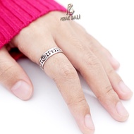 Cincin wanita Perak Bali Silver Ring 925 Patra Ukir