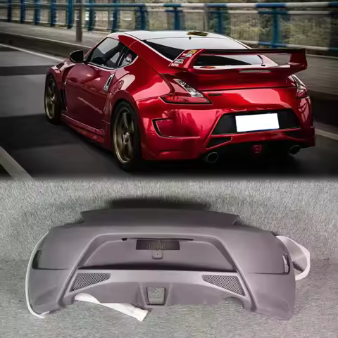 For Nissan Fairlady Z-Car 370Z Z34 Amuse-Style Rear Bumper Body Kit Automotive Modification Upgrade 