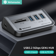 Yottamaster 5Gbps 4พอร์ต 7พอร์ต Type C ฮับ USB3.2 Gen1 ความเร็วสูงมัลติฟังก์ชั่ขยายสถานีเชื่อมต่ แท่