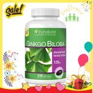 Bổ não Ginkgo Biloba 120mg Trunature 340 viên của Mỹ
