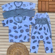 Baby Boy Clothes 3 Pcs Baby Suit Front Button Short Sleeve Pants Baby Boy Age 3-12 Months Baby&kidsJ