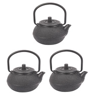 3Pcs 50Ml Japanese Style Cast Iron Kettle Teapot Comes + Strainer Tea Pot