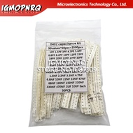 0402 SMD Ceramic Capacitor Assorted Kit 1pF~10uF 50values*50PCS=2500PCS Chip Ceramic Capacitor Sampl