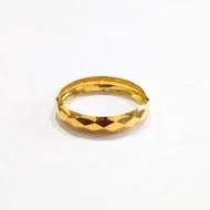 Promo cincin emas asli kadar 875 polos cristal Diskon