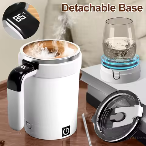 Automatic Stirring Cup Rechargeable Magnetic Mixer Electric Stirring Mugs Stainless Steel Coffee Mug