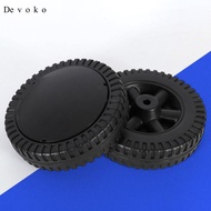 Devoko 2 Lightweight 15cm (6 Inch) Black Barbecue Wheels for Hand Truck - Easy to Install