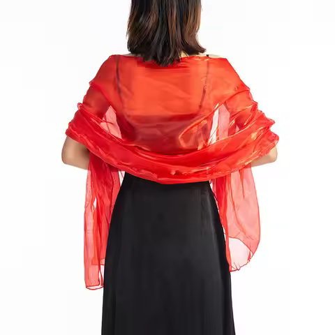 Elegant Women's Luster Scarf Fashion Imitation Silk Evening Party Shiny Shawl Scarves