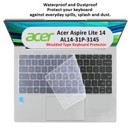 Keyboard Protector For Acer Aspire Lite 14 AL14-31P-C72B Silicone Keyboard Cover