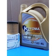 BMW E89 528i 2.0L OIL FILTER + KOYOMA 5W40 FULLY SYNTHETIC ENGINE OIL