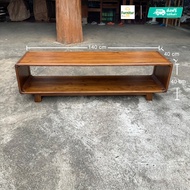 โต๊ะกลางไม้สัก โต๊ะกลางโซฟา โต๊ะกาแฟ Coffee table ขนาด 40x140x40 ซม.