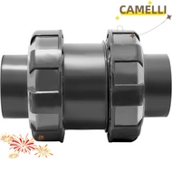 CAMELLI5Q One-way Valve, UPVC 1/2" Check Valve, Durable True Union Black Double Union Non Return Val