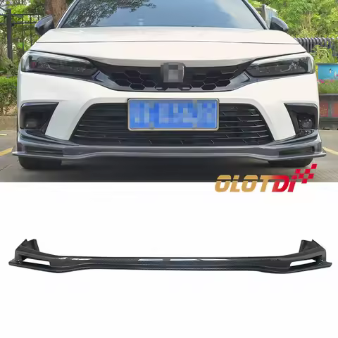 Carbon Fiber Front Splitter Bumper Lip Spoiler For Honda CIVIC 11TH FL1 FL4 TYPE R Auto Tuning