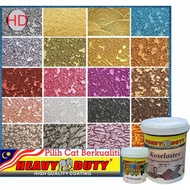 ( FULL SET TEXTURE PAINT ) (6KG KOSELASTEX + 1L METALLIC WATER BASED ) HEAVY DUTY