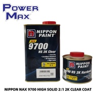 NIPPON NAX 9700 HIGH SOLID 2:1 2K CLEAR COAT e1Liter With HARDENER e500ML