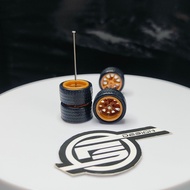 R008 - Hot Wheels 1/64 Rubber Wheels BBS GT Tayar Getah 14mm Super Long Axle | Bronze