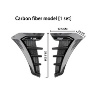 2ชิ้นด้านหน้าแฟชั่นทั่วไปสำหรับตกแต่งแผ่นทรงใบไม้รถยนต์บังโคลนมีปีกดัดแปลงสามมิติกระจังหน้าช่องลมช่อ