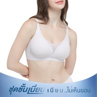 Wacoal ชุดชั้นเนียน บราไร้โครง Smartsize เสริมฟองน้ำ รุ่น WB3Y32 สีชมพู (PI)