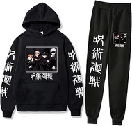 Cool Satoru Gojo Itadori Yuji Nobara Harajuku Anime Unisex Hoodie Pullovers Sweatpants 2 Pieces Set